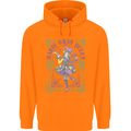 Mardi Gras Queen Mens 80% Cotton Hoodie Orange