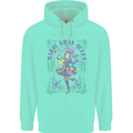 Mardi Gras Queen Mens 80% Cotton Hoodie Peppermint