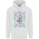 Mardi Gras Queen Mens 80% Cotton Hoodie White