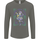 Mardi Gras Queen Mens Long Sleeve T-Shirt Charcoal