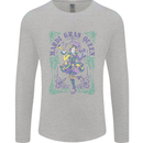 Mardi Gras Queen Mens Long Sleeve T-Shirt Sports Grey