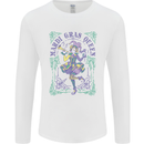 Mardi Gras Queen Mens Long Sleeve T-Shirt White