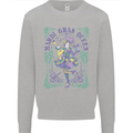 Mardi Gras Queen Mens Sweatshirt Jumper Sports Grey