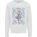 Mardi Gras Queen Mens Sweatshirt Jumper White