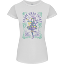 Mardi Gras Queen Womens Petite Cut T-Shirt White