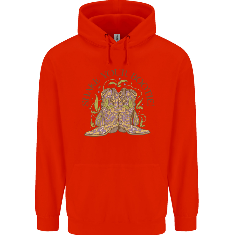 Mardi Gras Shake Your Bootie Childrens Kids Hoodie Bright Red
