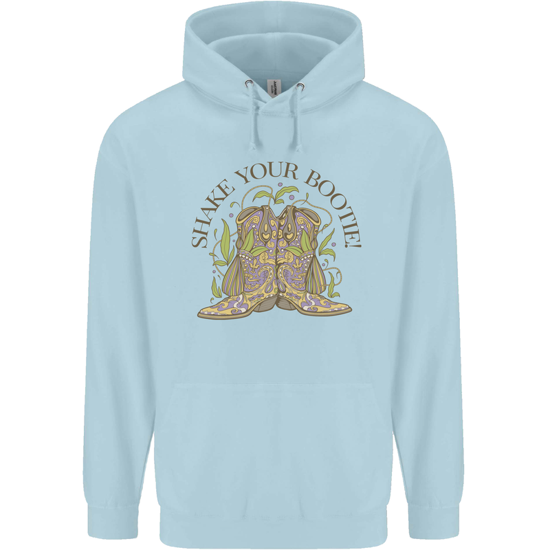 Mardi Gras Shake Your Bootie Childrens Kids Hoodie Light Blue
