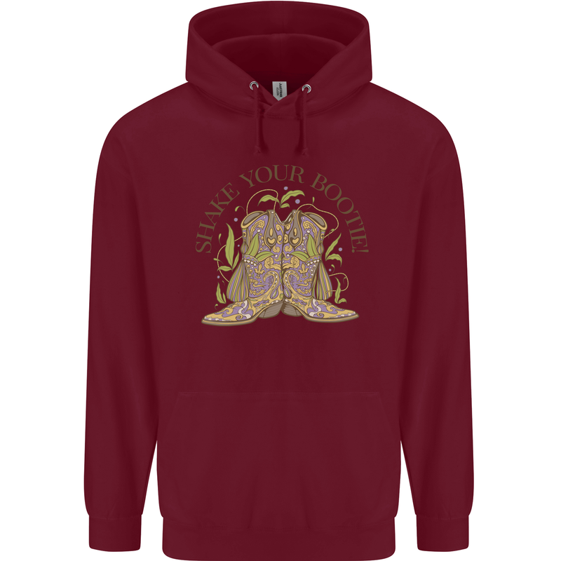 Mardi Gras Shake Your Bootie Childrens Kids Hoodie Maroon