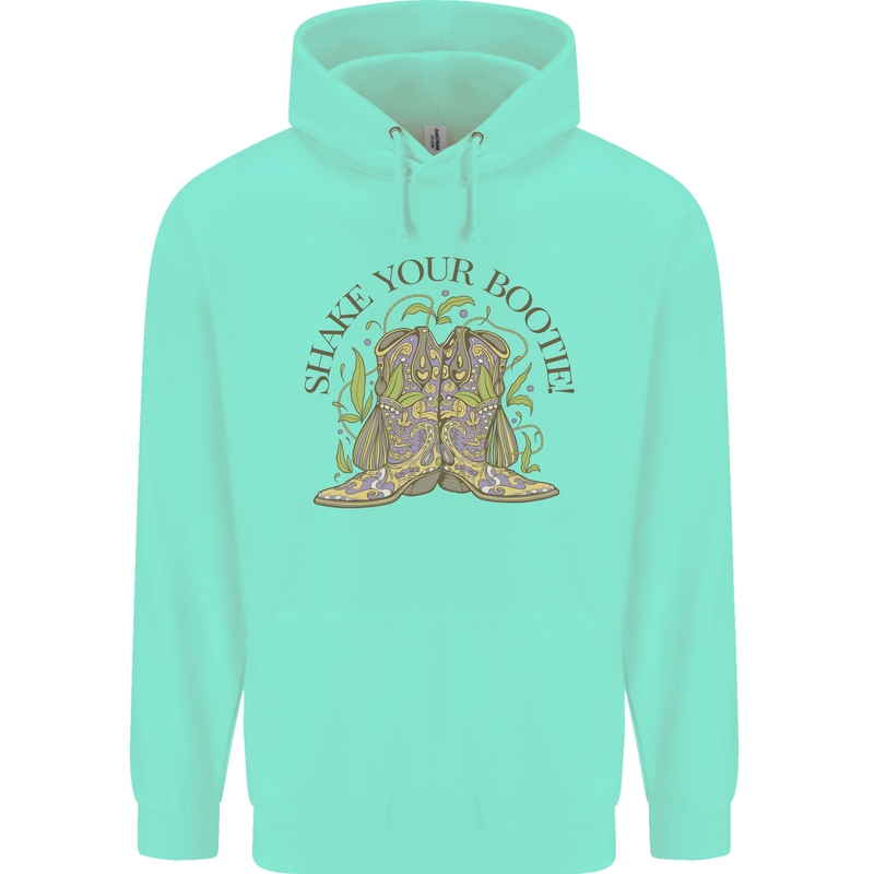 Mardi Gras Shake Your Bootie Childrens Kids Hoodie Peppermint