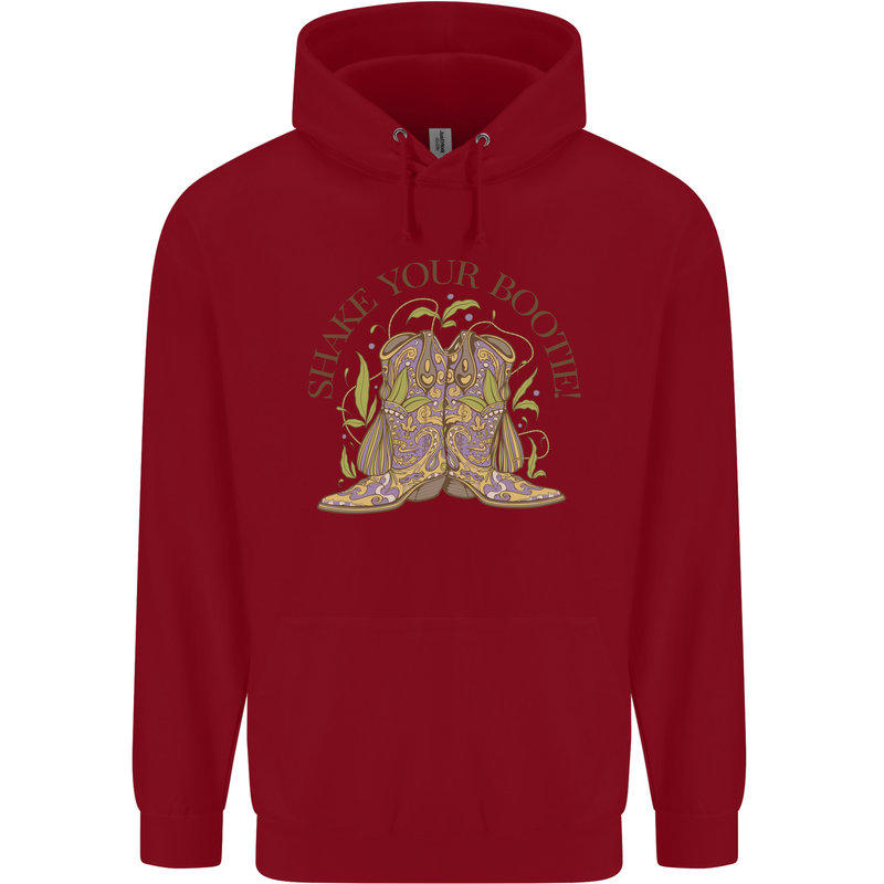 Mardi Gras Shake Your Bootie Childrens Kids Hoodie Red