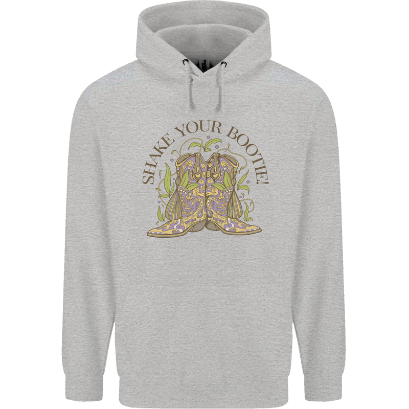Mardi Gras Shake Your Bootie Childrens Kids Hoodie Sports Grey