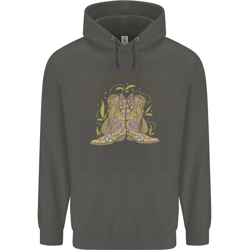 Mardi Gras Shake Your Bootie Childrens Kids Hoodie Storm Grey