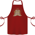 Mardi Gras Shake Your Bootie Cotton Apron 100% Organic Maroon