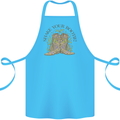 Mardi Gras Shake Your Bootie Cotton Apron 100% Organic Turquoise