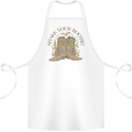 Mardi Gras Shake Your Bootie Cotton Apron 100% Organic White