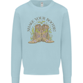 Mardi Gras Shake Your Bootie Kids Sweatshirt Jumper Light Blue