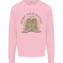 Mardi Gras Shake Your Bootie Kids Sweatshirt Jumper Light Pink