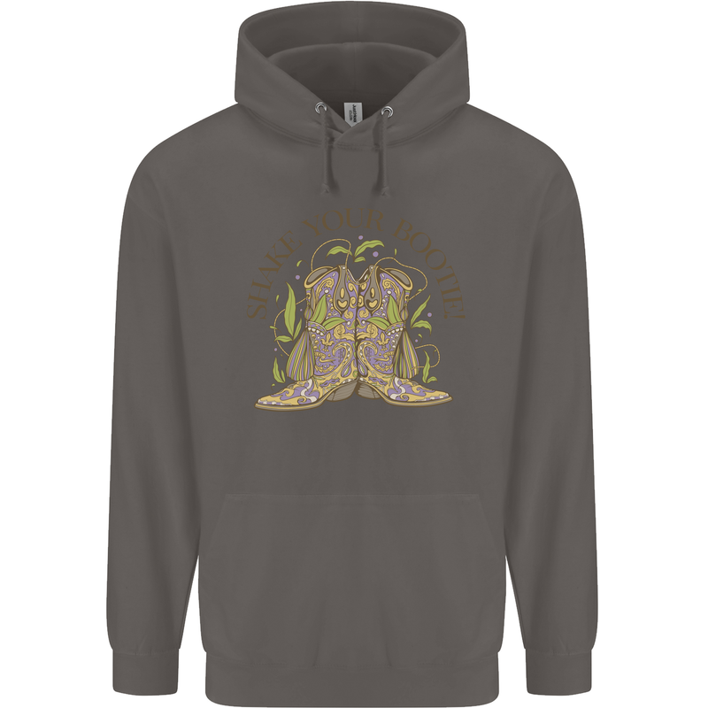 Mardi Gras Shake Your Bootie Mens 80% Cotton Hoodie Charcoal