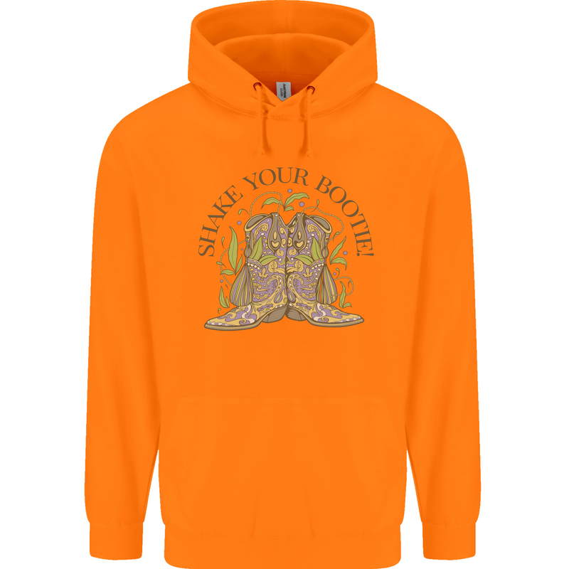 Mardi Gras Shake Your Bootie Mens 80% Cotton Hoodie Orange