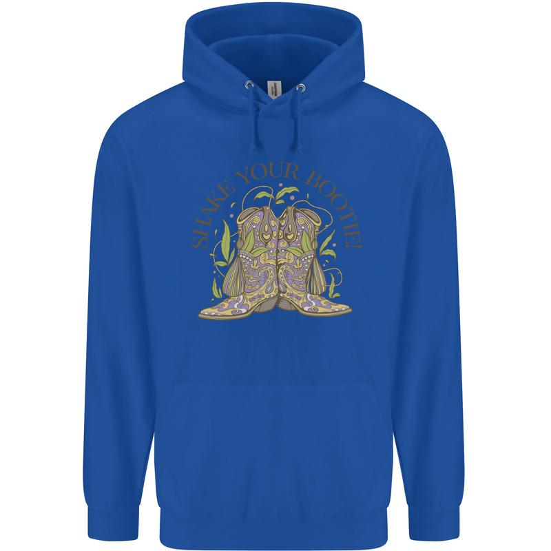 Mardi Gras Shake Your Bootie Mens 80% Cotton Hoodie Royal Blue