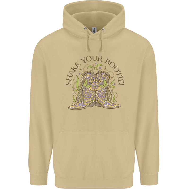 Mardi Gras Shake Your Bootie Mens 80% Cotton Hoodie Sand