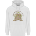 Mardi Gras Shake Your Bootie Mens 80% Cotton Hoodie White