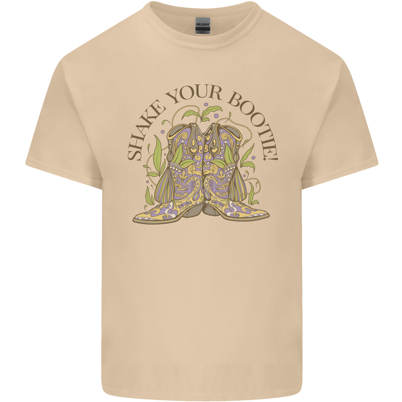 Mardi Gras Shake Your Bootie Mens Cotton T-Shirt Tee Top Sand