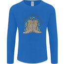 Mardi Gras Shake Your Bootie Mens Long Sleeve T-Shirt Royal Blue