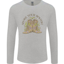 Mardi Gras Shake Your Bootie Mens Long Sleeve T-Shirt Sports Grey