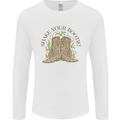 Mardi Gras Shake Your Bootie Mens Long Sleeve T-Shirt White
