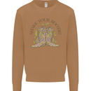 Mardi Gras Shake Your Bootie Mens Sweatshirt Jumper Caramel Latte
