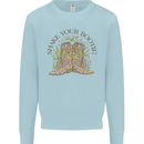 Mardi Gras Shake Your Bootie Mens Sweatshirt Jumper Light Blue