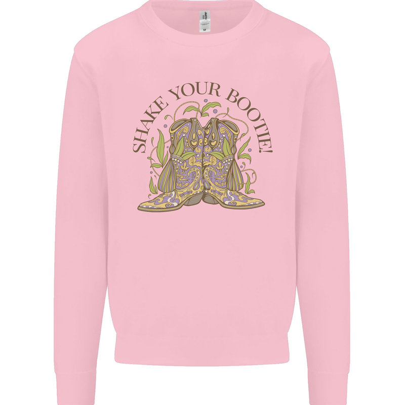 Mardi Gras Shake Your Bootie Mens Sweatshirt Jumper Light Pink