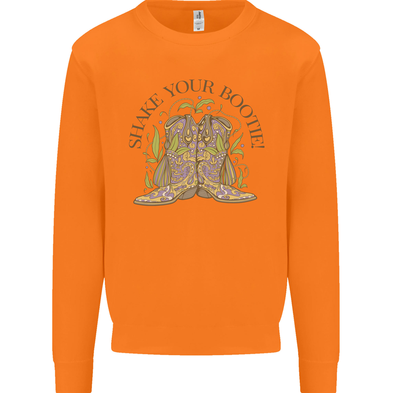 Mardi Gras Shake Your Bootie Mens Sweatshirt Jumper Orange