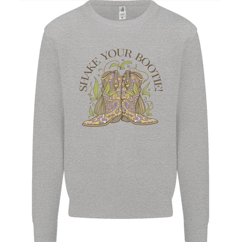 Mardi Gras Shake Your Bootie Mens Sweatshirt Jumper Sports Grey