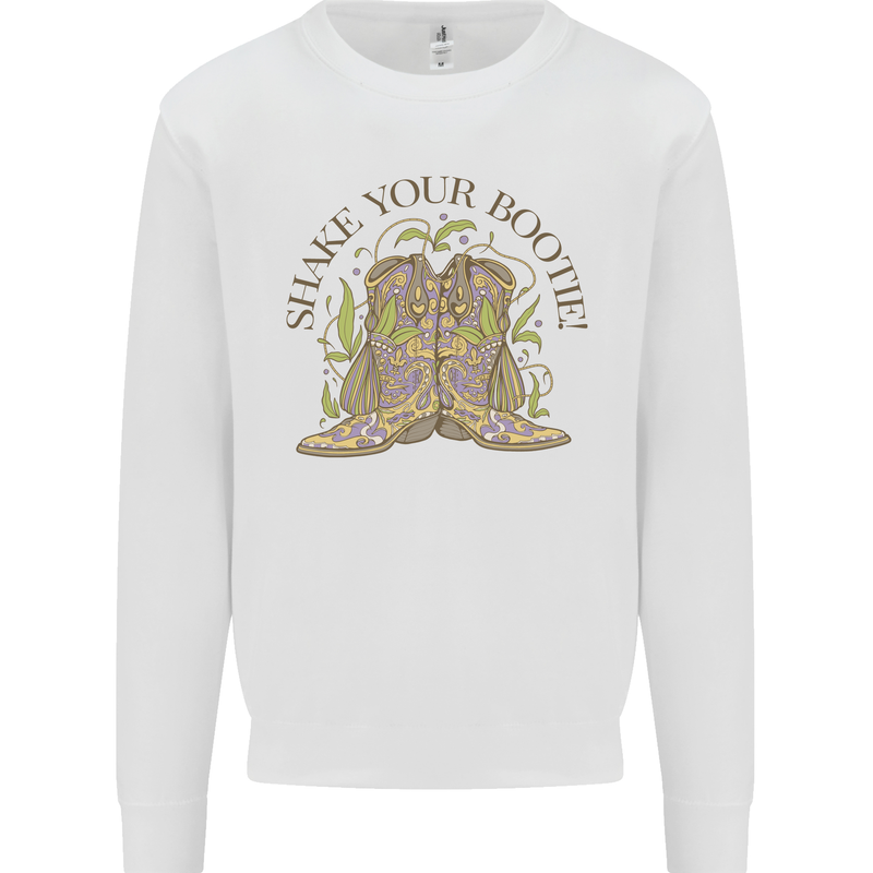 Mardi Gras Shake Your Bootie Mens Sweatshirt Jumper White