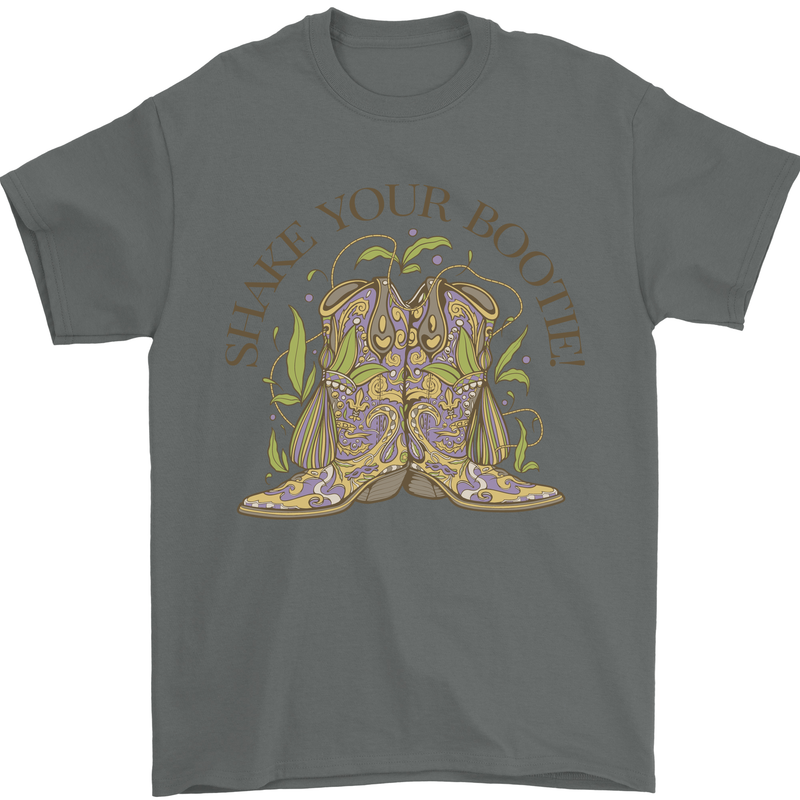 Mardi Gras Shake Your Bootie Mens T-Shirt 100% Cotton Charcoal