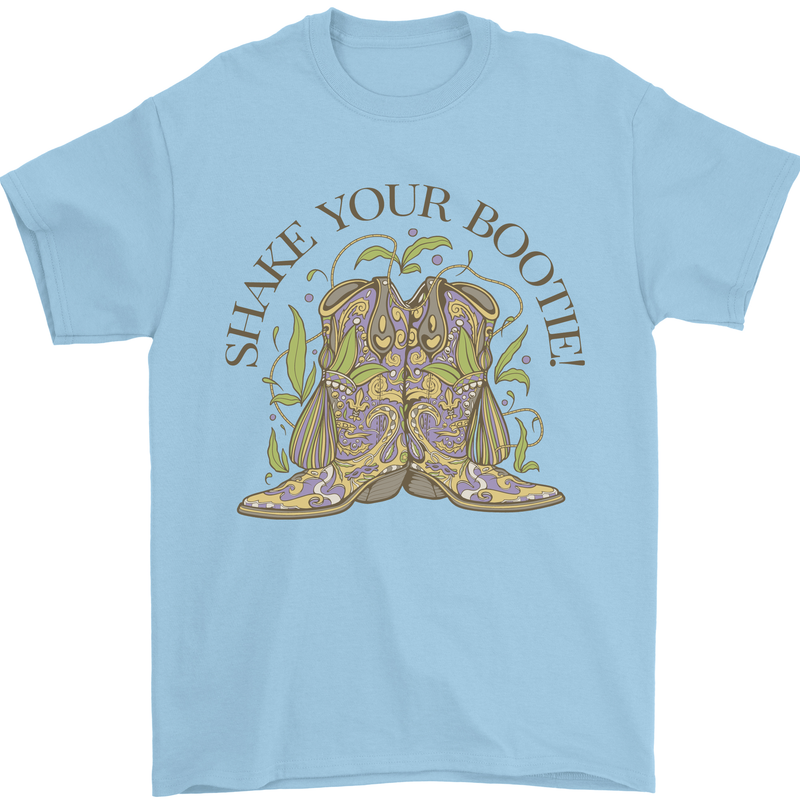 Mardi Gras Shake Your Bootie Mens T-Shirt 100% Cotton Light Blue