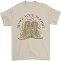 Mardi Gras Shake Your Bootie Mens T-Shirt 100% Cotton Sand