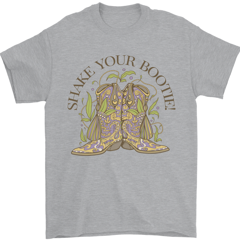 Mardi Gras Shake Your Bootie Mens T-Shirt 100% Cotton Sports Grey