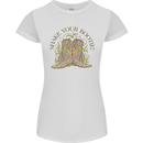 Mardi Gras Shake Your Bootie Womens Petite Cut T-Shirt White