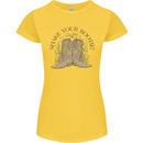 Mardi Gras Shake Your Bootie Womens Petite Cut T-Shirt Yellow