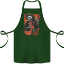 Mariachi Skeleton Cinco De Mayo Skull Cotton Apron 100% Organic Forest Green