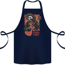 Mariachi Skeleton Cinco De Mayo Skull Cotton Apron 100% Organic Navy Blue