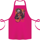 Mariachi Skeleton Cinco De Mayo Skull Cotton Apron 100% Organic Pink