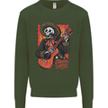 Mariachi Skeleton Cinco De Mayo Skull Kids Sweatshirt Jumper Forest Green