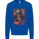 Mariachi Skeleton Cinco De Mayo Skull Kids Sweatshirt Jumper Royal Blue