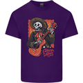 Mariachi Skeleton Cinco De Mayo Skull Mens Cotton T-Shirt Tee Top Purple