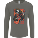 Mariachi Skeleton Cinco De Mayo Skull Mens Long Sleeve T-Shirt Charcoal