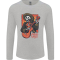 Mariachi Skeleton Cinco De Mayo Skull Mens Long Sleeve T-Shirt Sports Grey